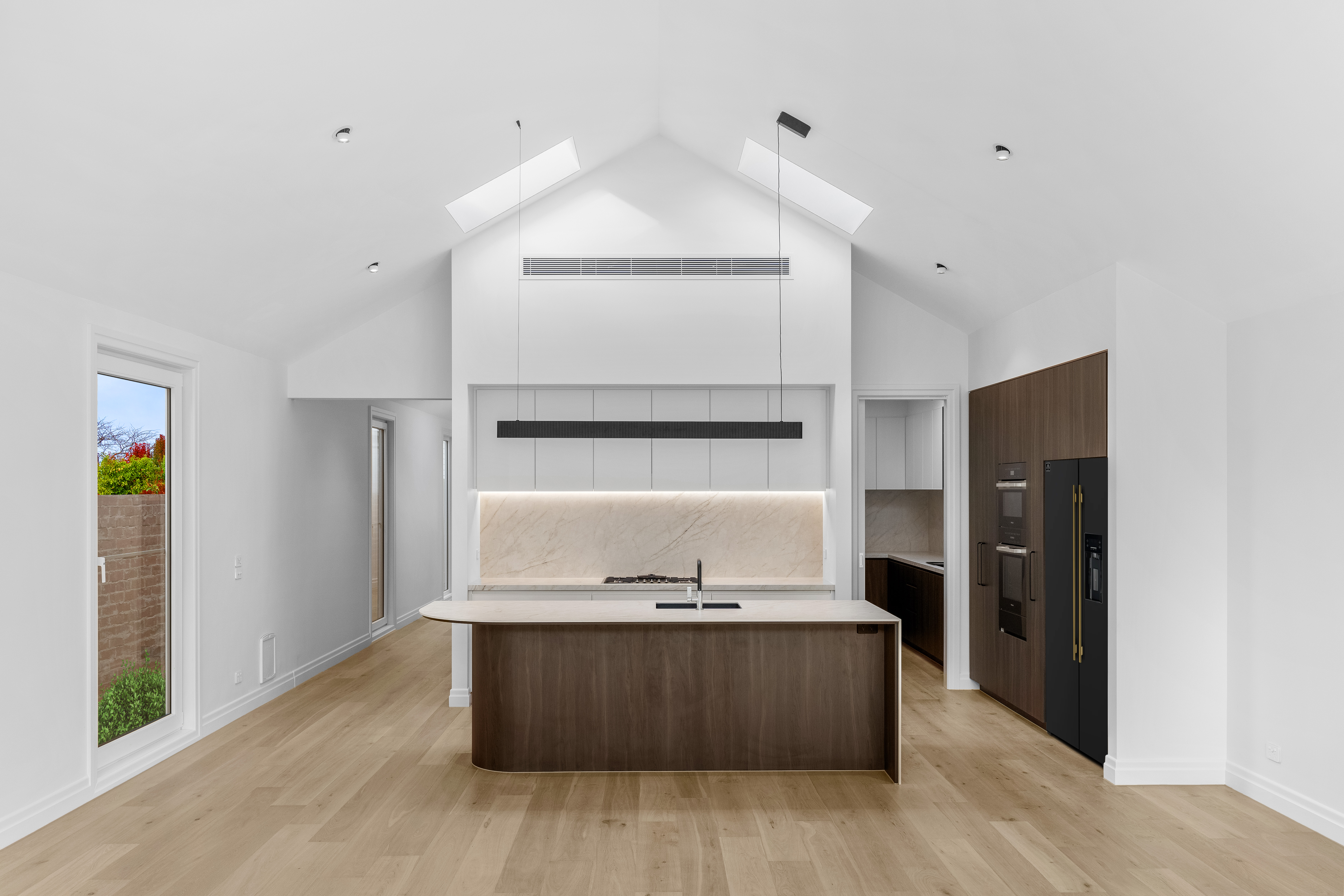 Modern kitchen with Vivid Skylights over