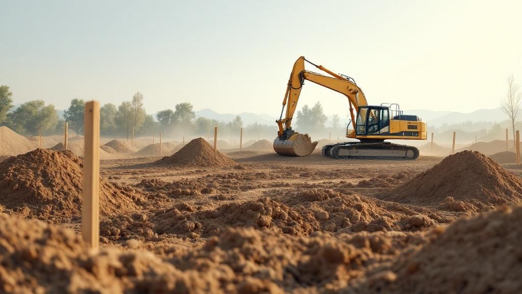 Excavator onsite