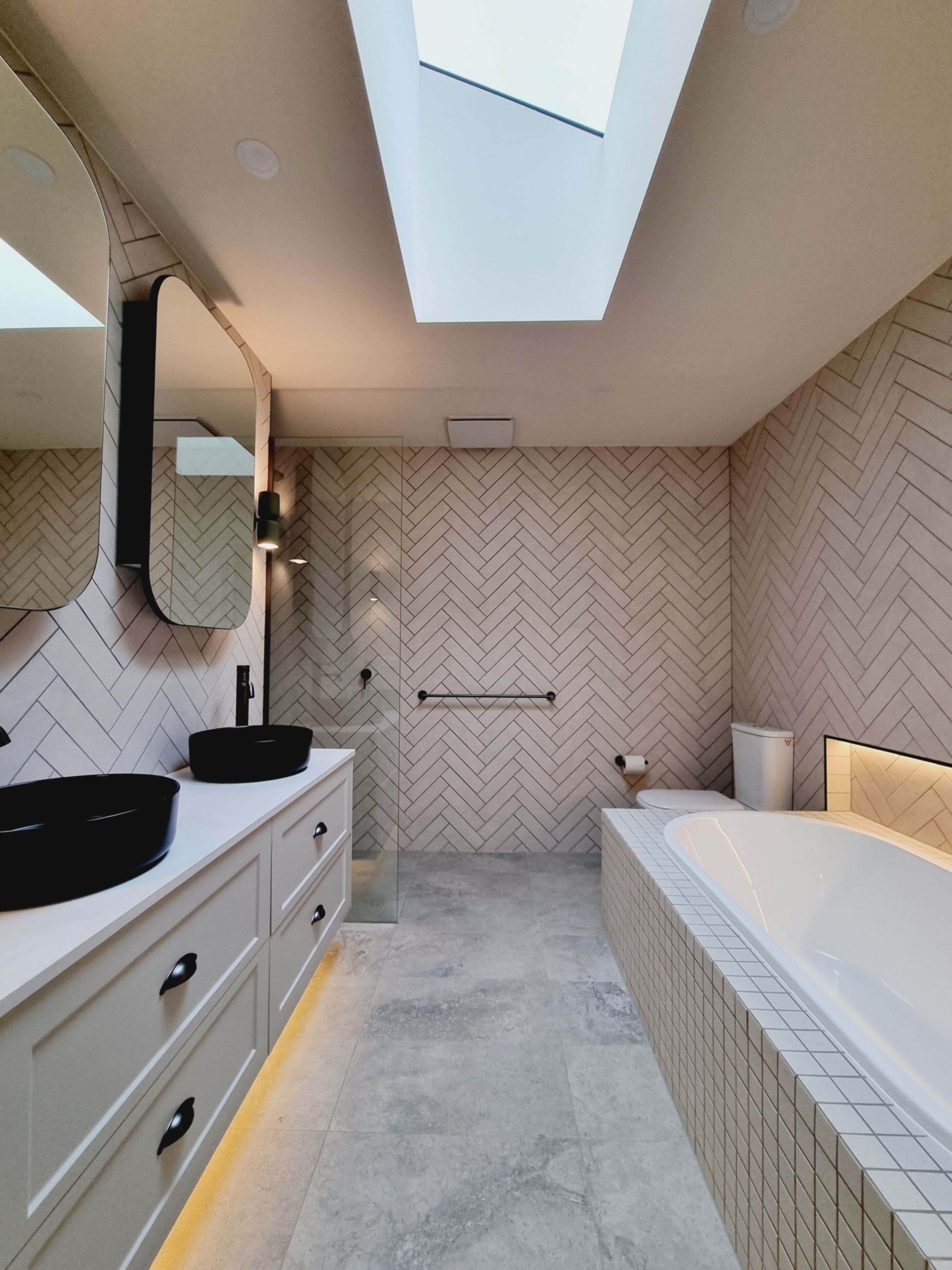 Bathroom with skylight