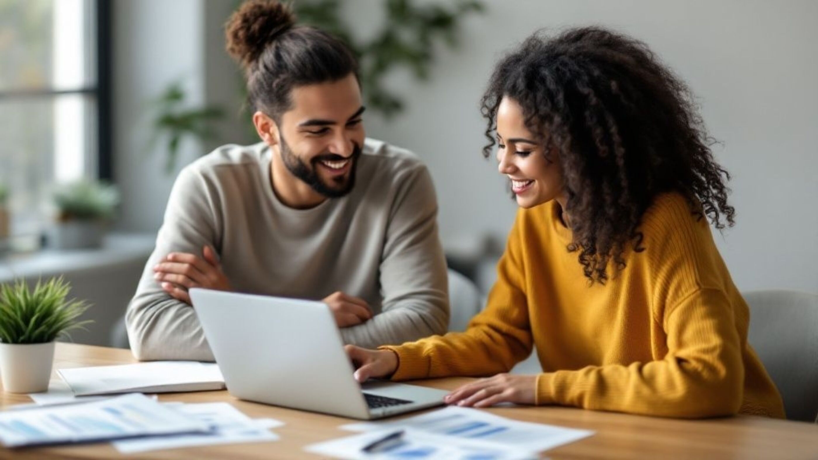 Couple on a laptop