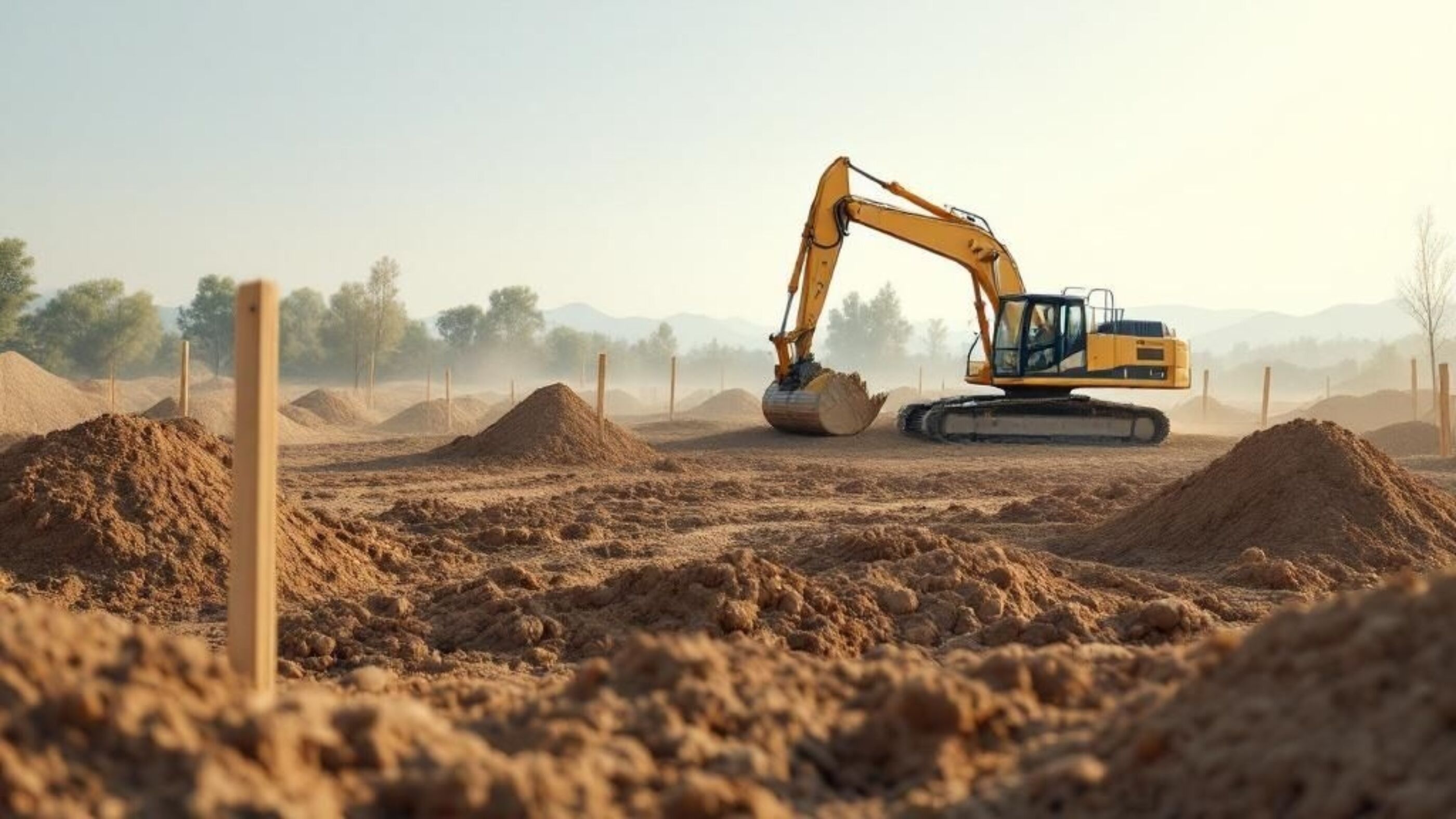 Excavator onsite