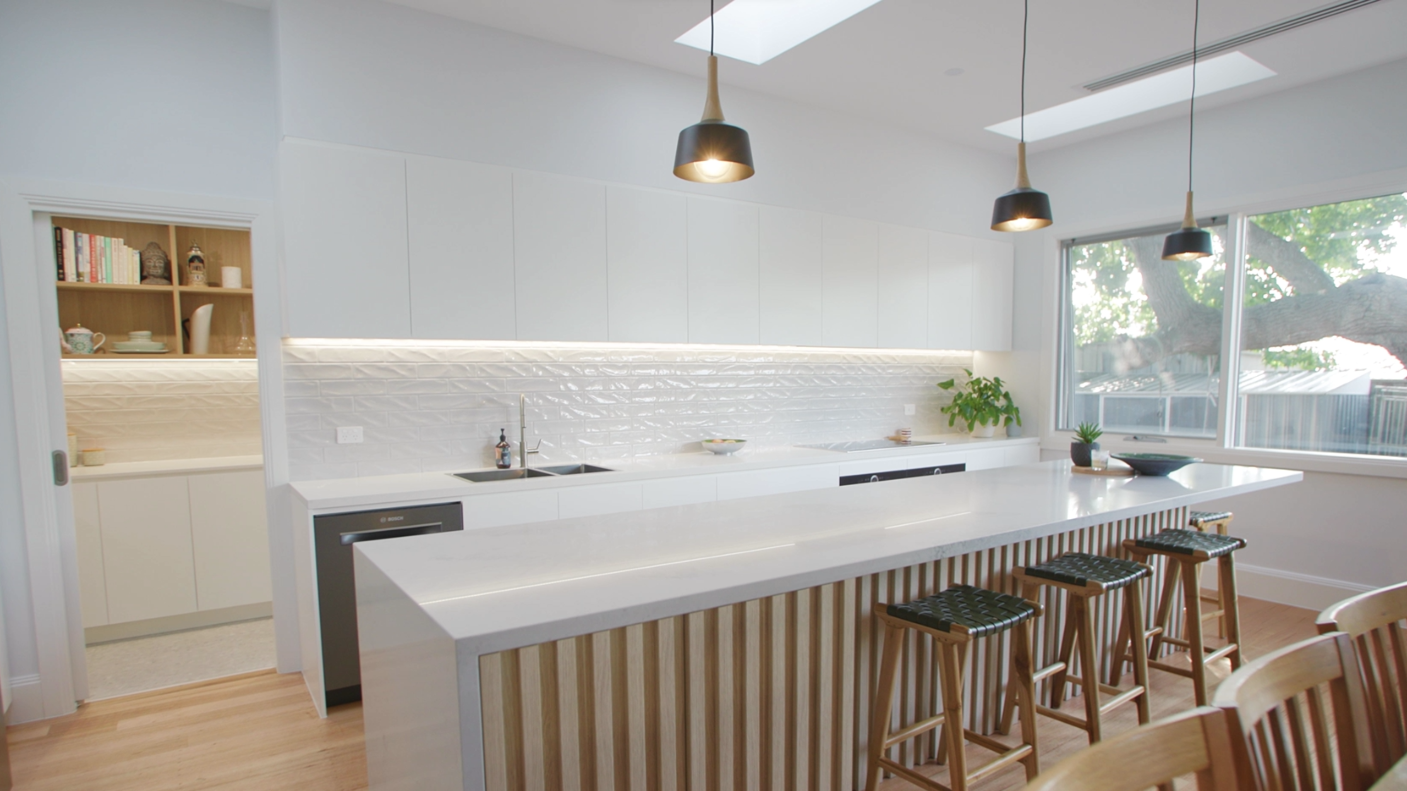 Modern kitchen with island bench