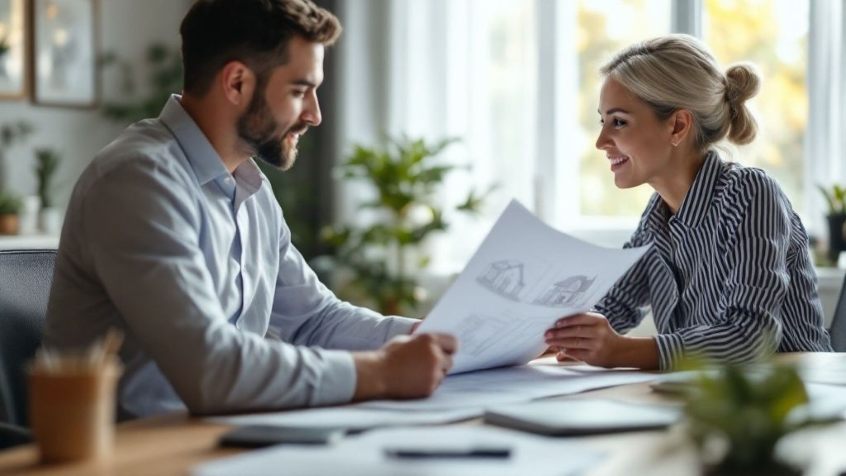 Couple looking at plans 3