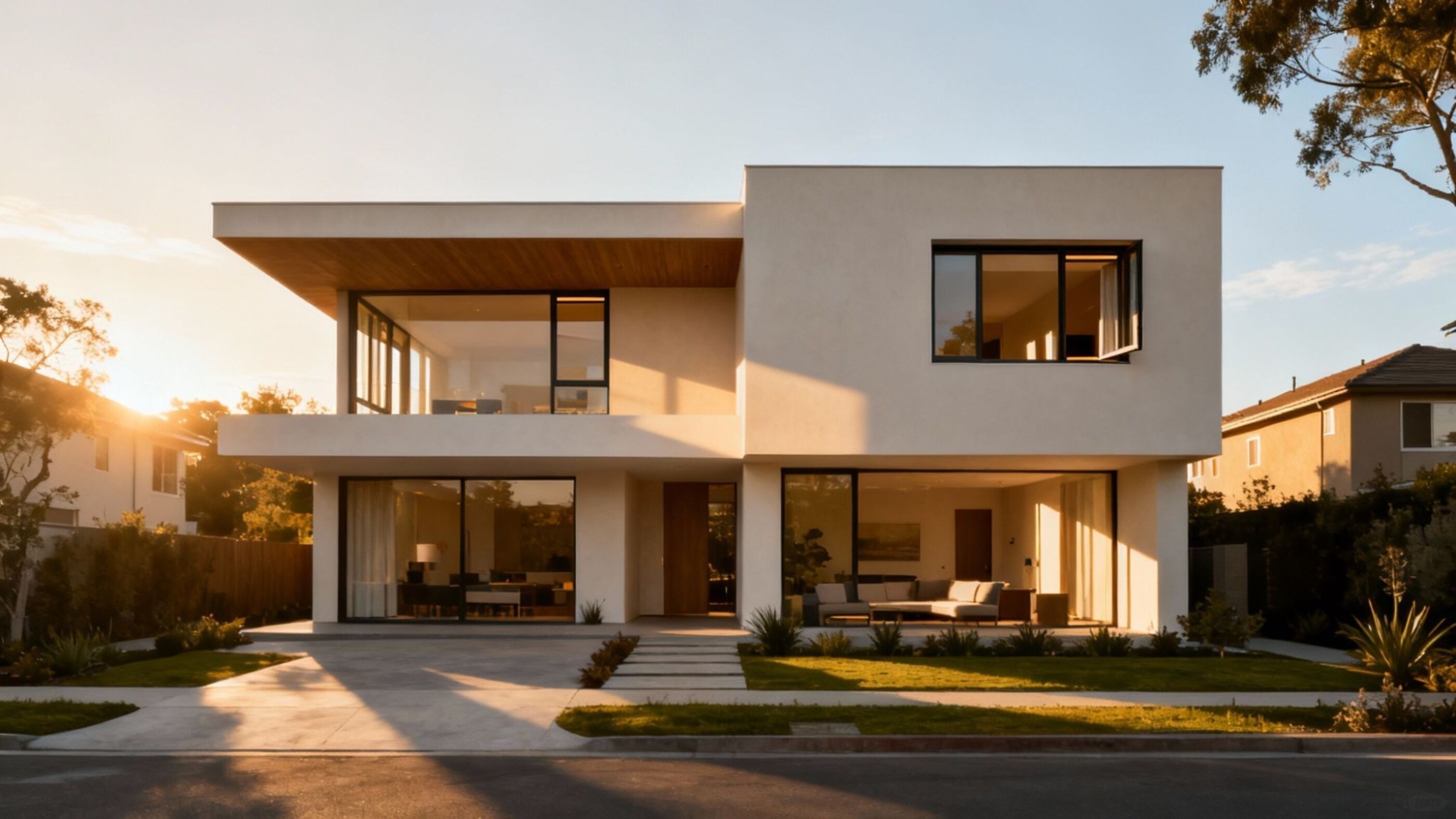 Modern house rendered