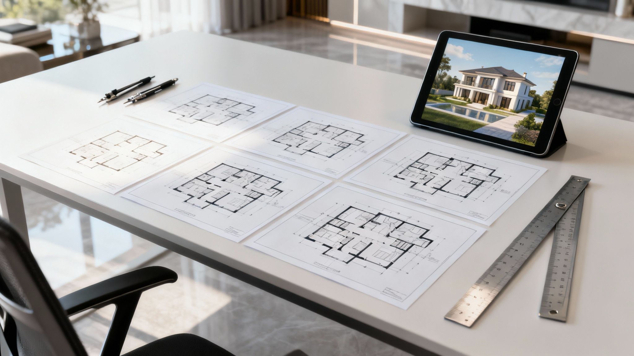 House plans with tablet