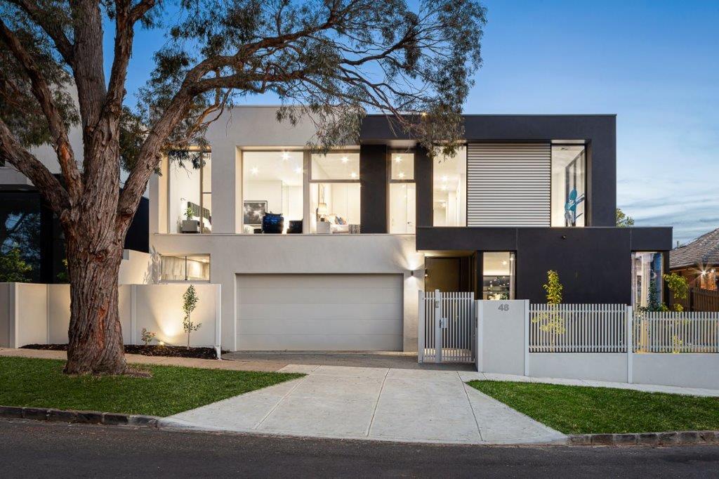 Modern house front facade